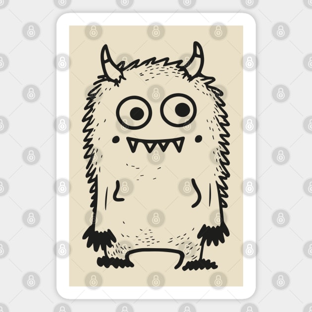 Little Cute Monster Magnet by Delicious Art